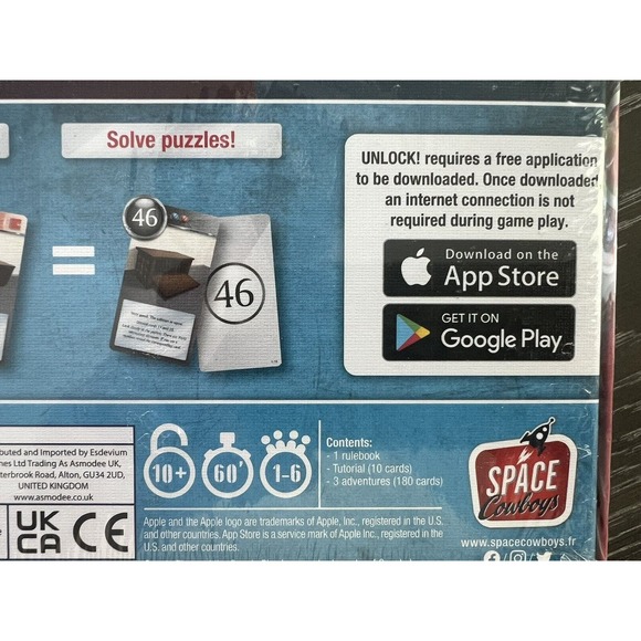 Unlock! Escape Adventures by Cyril Demaegd 2020 Space Cowboys, New and Sealed - Picture 5 of 9